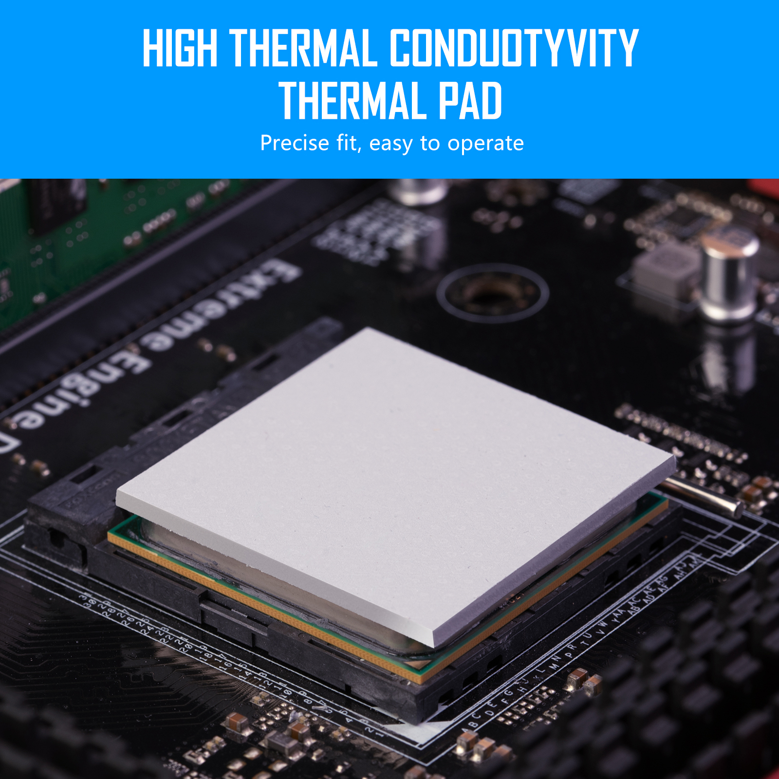 Zezzio Thermal Pad conductivity 14.8W/MK for CPU GPU Motherboard Mining ...