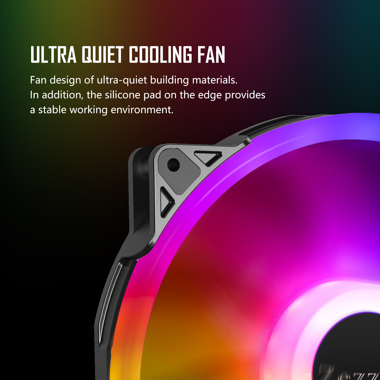 ZEZZIO Computer Case Cooling Fan AURA SYNC 5V addressable ARGB PWM